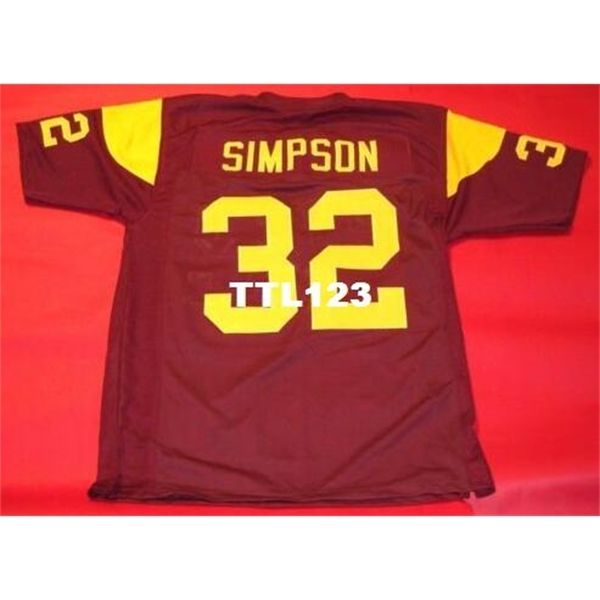 

custon 123 usc trojans oj simpson jersey heisman college jersey size s-4xl or custom any name or number jersey, Black