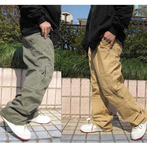 

hip hop dance mens trousers pants casual joggers loose baggy cargo pants cotton side zipper pocket male clothing plus size 6xl1, Black