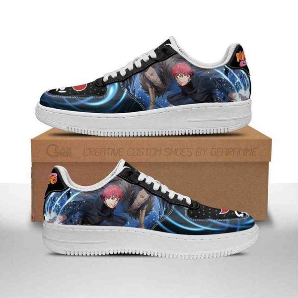 

shoes diy anime sasori sneakers custom leather casual running sport walking lightweight tennis, Black;white