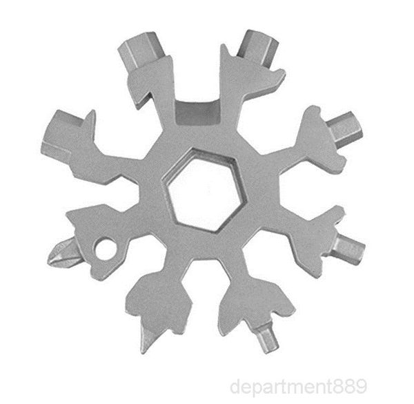 

18 в 1 лагерь брелок карманный инструмент многофункциональный поход ключ мультивенировщик выжить открытыми открытыми сортами снежинки мульти