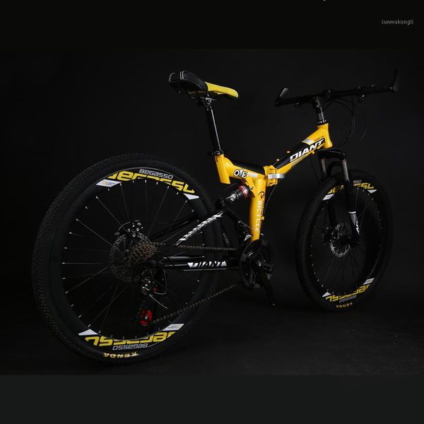 

bikes 21-speed variable speed mountain bike 26/24-inch integrated wheel folding student disc brake bicycle1