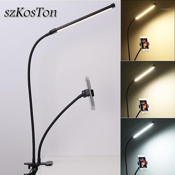 

pgraphy led selfie light with phone holder stand desk mount live stream bracket dimmable camera lamp for live stream makeup1