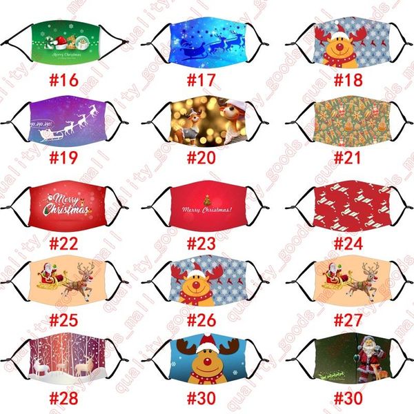 

fashion merry elk christmas santa face printing mask breathable adjustable reusable washable masks xmas gift