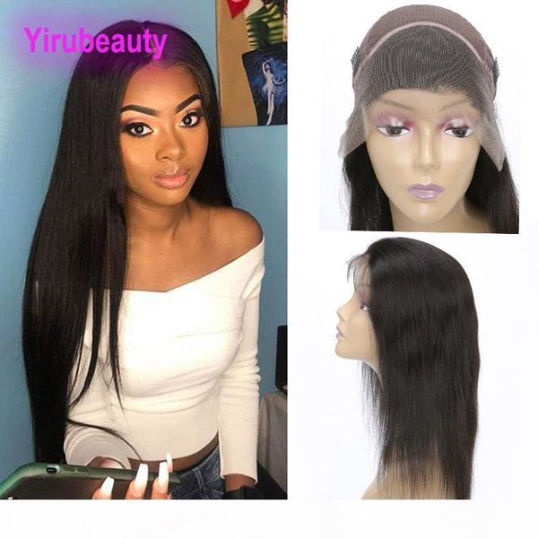 

indian human hair 13x4 lace front wigs natural black 8-30inch straight virgin hair products pre plucked lace front wigs silky straight, Black;brown