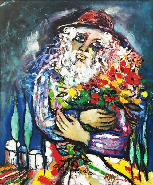 

artworks "le mandiant fleuri" 1991 home decor handpainted & hd print oil painting on canvas large wall art canvas pictures 210117
