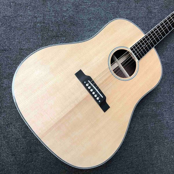 

custom all 45 j style solid wood acoustic guitar white binding in natural color