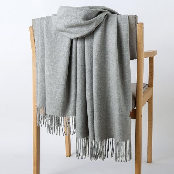

scarves winter lady shawls cashmere blend muffler cape lengthening&thickening with tassels warm cachecol feminino mantilla, Blue;gray