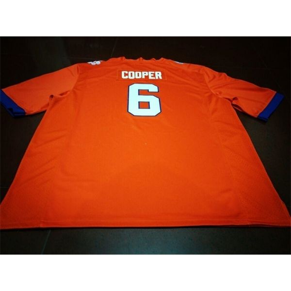 

121 clemson tigers #6 zerrick cooper orange white college jersey or custom any name or number jersey, Black