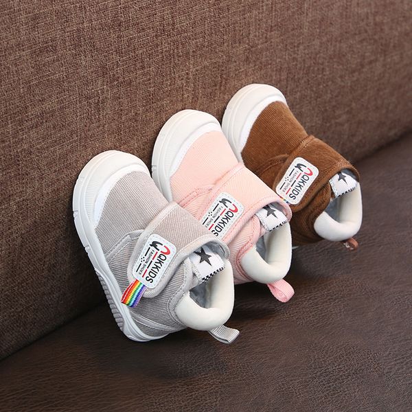 

infant winter boots baby girl boys toddler boots soft bottom outdoor warm plush kids children boots shoes lj201104, Black;grey