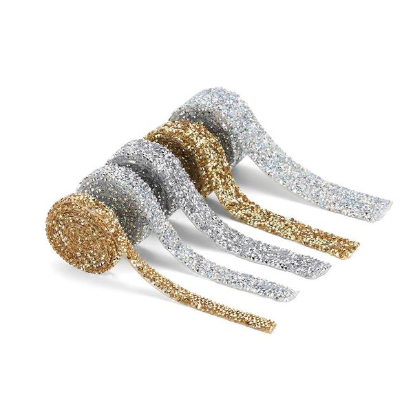 

1 yard 1.0-3.0mm rhinestones tape banding ix strass crystal decoration rhinestone ribbon for diy woman clothing shoes hats wmttwi