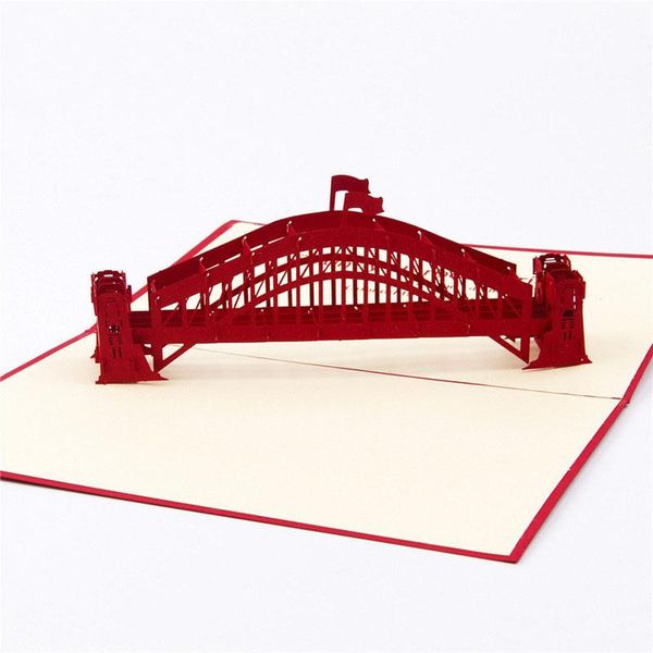 

3d laser cut handmade sydney harbour bridge paper invitation greeting cards postcard business birthday creative gift souvenir wmthwd