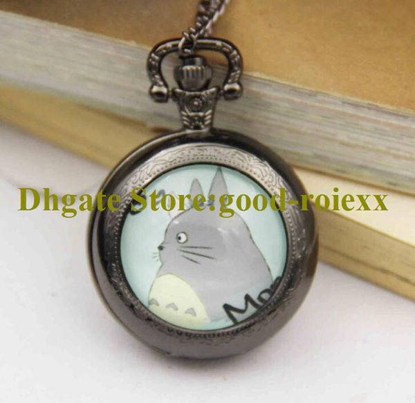 

black dlc coating women's men pocket watch necklace accessories sweater chain ladies hanging mens pocket watches aa00179, Slivery;golden