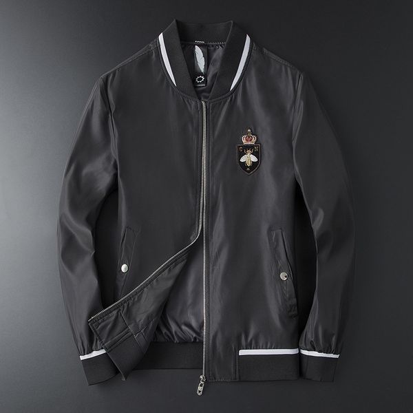 

men 2021 new luxury rib embroidered bee crown striped jackets abstract digital jacket # n138 ihm8, Black;brown