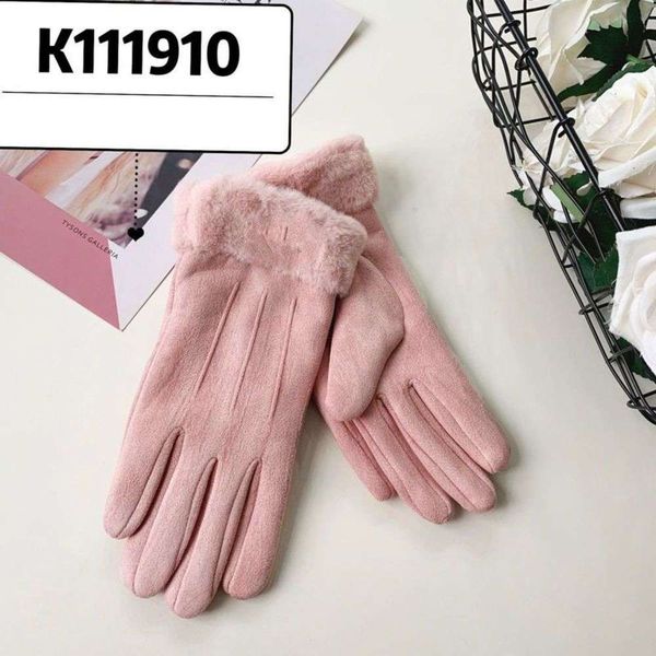 

warm multi pieces color of two plush ladies' gloves k111910 in winter e8f9, Blue;gray