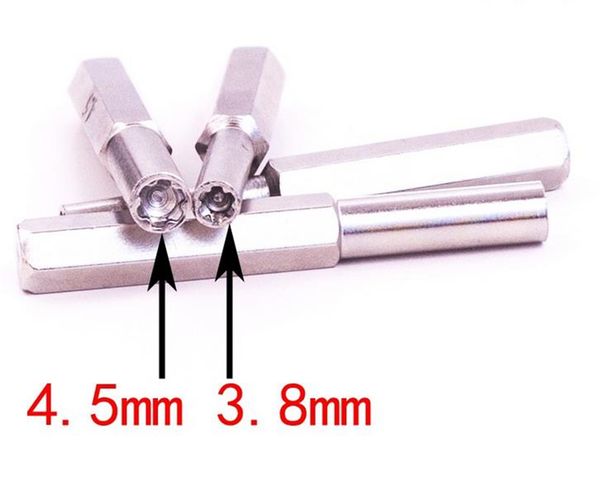 Heißer Verkauf 3,8mm 4,5mm Metall Hex Torx Sicherheit Schraubendreher Bit DIY Reparatur Werkzeug Schraubendreher