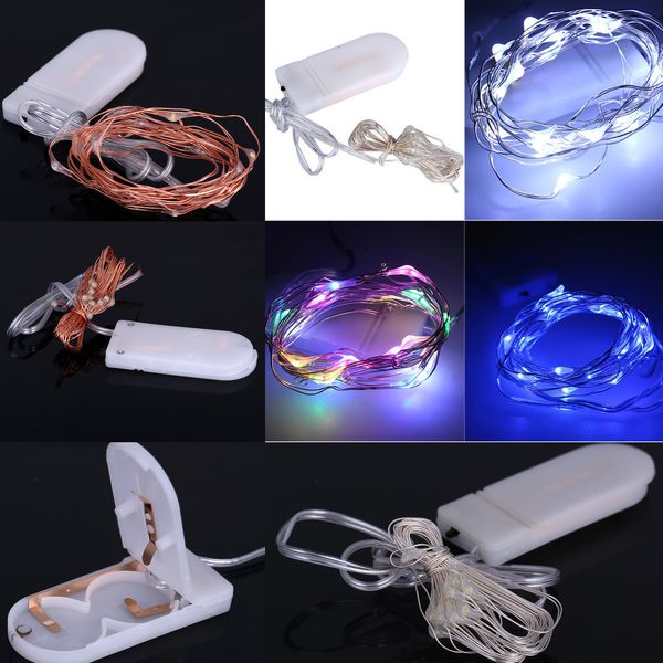 

button k1z04zpgbattery 10pcs/lot micro operated fairy lights cr2032 2m 20 leds copper led string light for xmas wedding