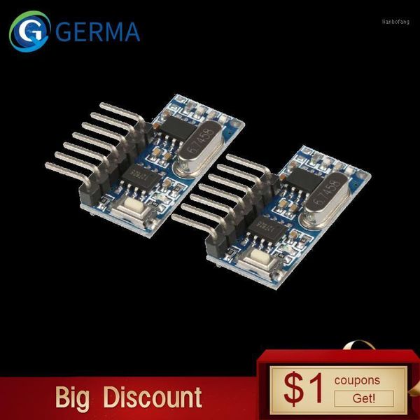 

grema 2pcs 433mhz rf receiver learning code decoder module 433 mhz wireless 4 ch output for remote controls 1527 2262 encoding1
