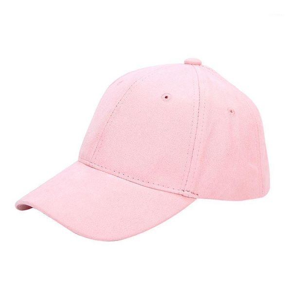 Ball Caps Chapéus de inverno feminino Capinho rosa sólido Campa feminina de camurça feminina Mulheres Snapback1