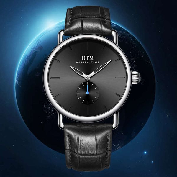 

mechanical otm male student quartz non belt waterproof watch, Slivery;brown