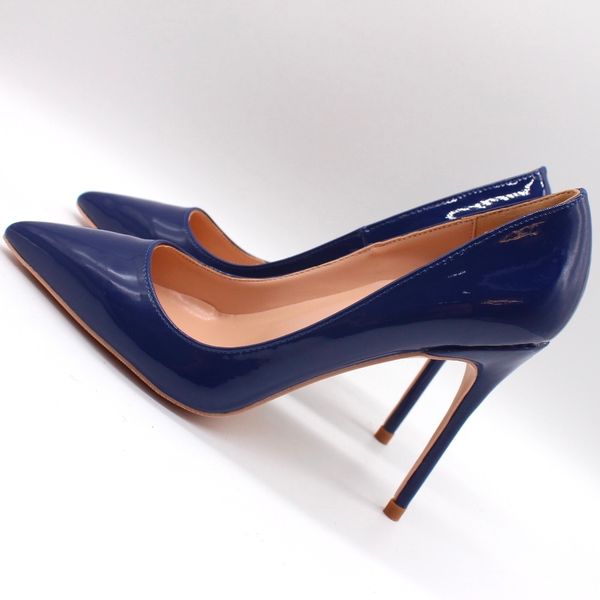 

shipping of fashion women royal patent leather pumps toe pointy high-heel shoes size33-43 8--12 cm stiletto 28vc, Black
