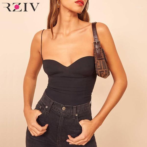 

rziv spaghetti slip tanks and camis female fashion casual black tanks solid color holiday underwe1, White