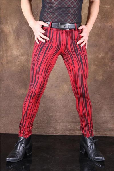 

men charm pants trousers slim elastic jeans stretchy casual red gray1, Blue