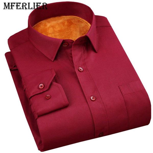 

men's casual shirts mferlier winter autumn men 5xl 6xl 7xl 8xl large size thick loose keep warm plus, White;black