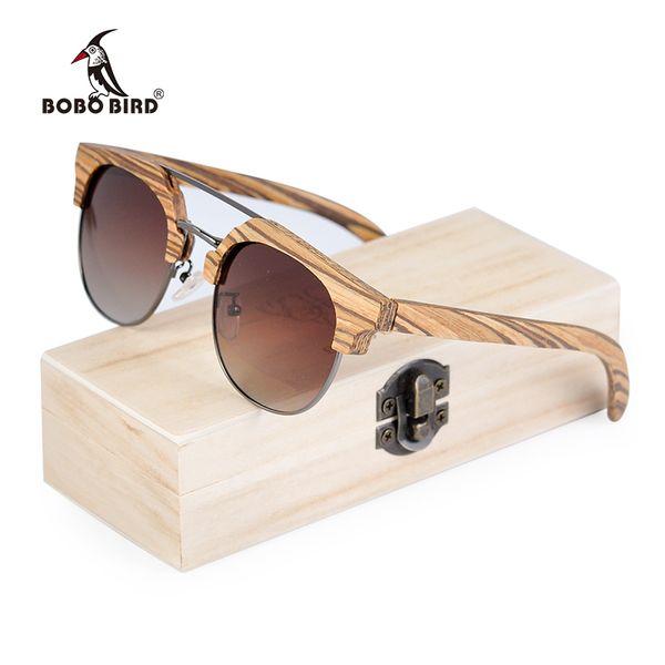 

bobo bird polarized sunglasses wood zebrawood glasses women retro vintage eyewear uv400 oculos de sol feminino