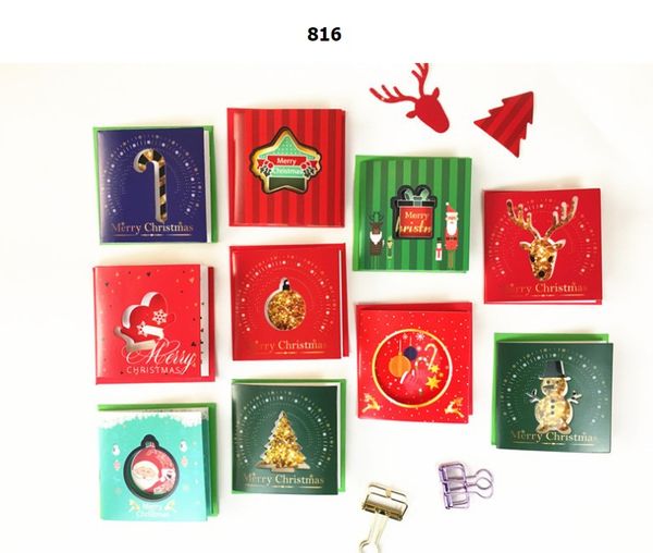 

mini christmas greeting card creative cartoon new year blessing card cute christmas gift card christmas decorations