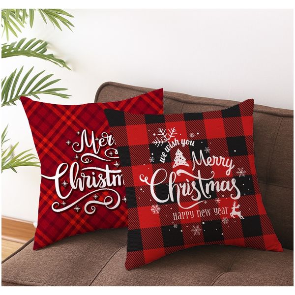 

45x45cm christmas pillow cover living room decorative pillows christmas cushion cover couch plaid pillow chair cushion cover f wmtzyd