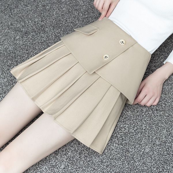 

2021 new wool skirts of women winter short high vintage skirt plissada y396 zpvn, Black