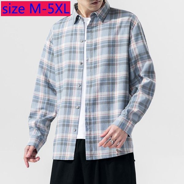 

new arrival spring autumn plaid men casual long sleeve coat handsome backing casual shirts single breasted plus size -4xl 5xl1, White;black