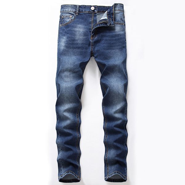 

2020 new stretch high end cotton elastic slim men's jeans, Blue