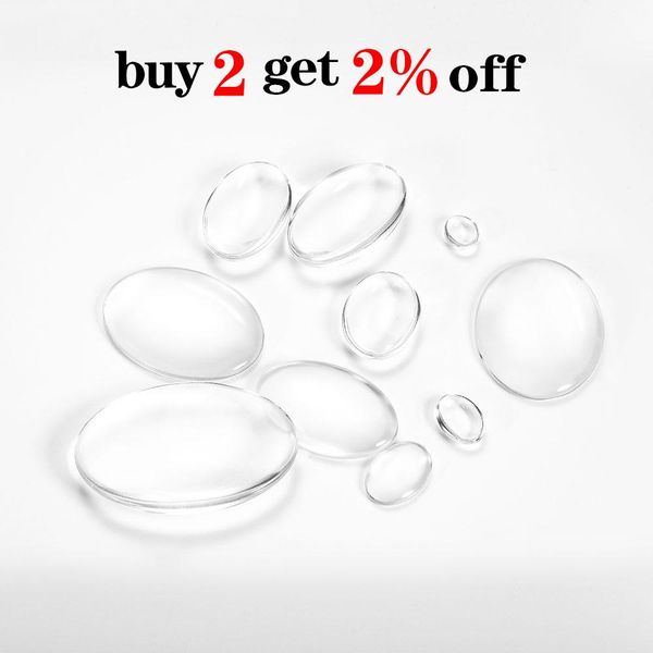 

5-50 шт. / лот длиной 10-50 мм овальный плоский прозрачный стеклянный стекло cabochon купольная крышка diy подвеска кольцо ювелирных изделий