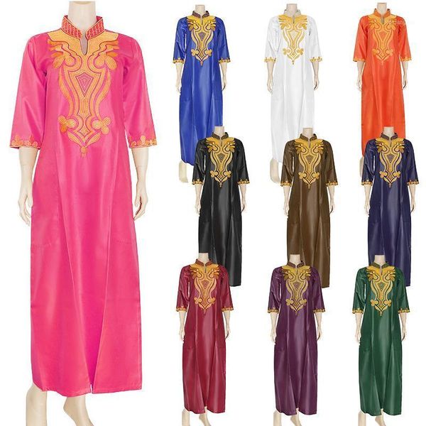 

abaya african robe batik fabric ramadan clothes embroidery kaftan jibab islamic muslim dress galabia for women26511, Red