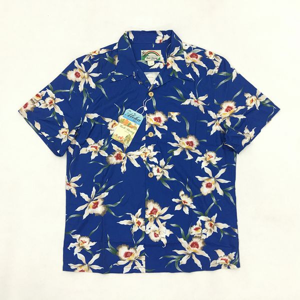 

intricate floral hawaiian shirts splay blue bow 38cj, White;black