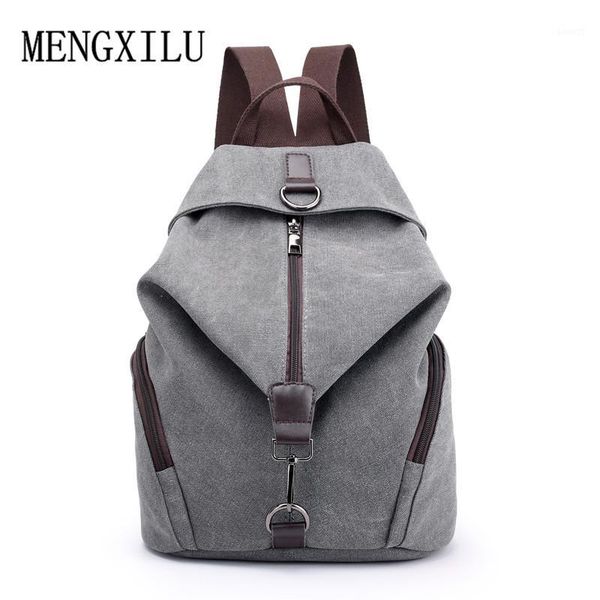 

backpack style women female canvas travel backpacks for girls teenagers school bag fashion ladies shoulder feminina1