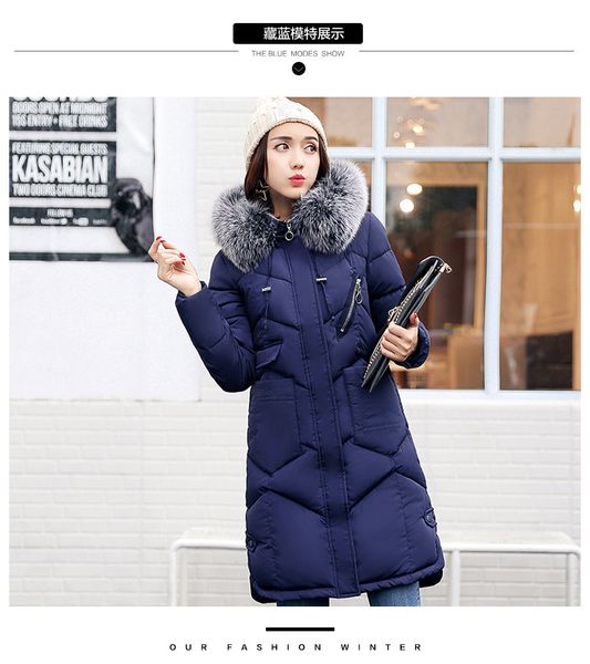 

winter korean slim down cotton padded jacket for middle-aged women, Black