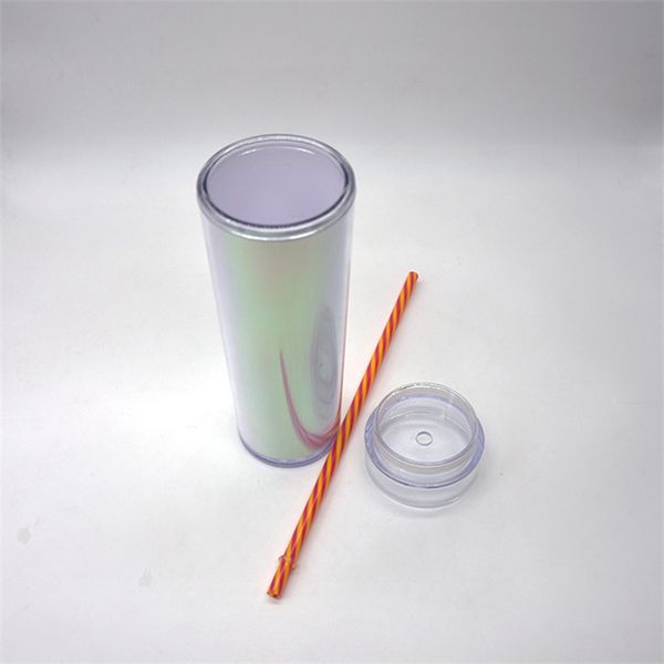 

16oz skinny acrylic tumbler double wall insulated clear plastic tumbler with lid and straw reusable drinking ware for party v01 130 g2