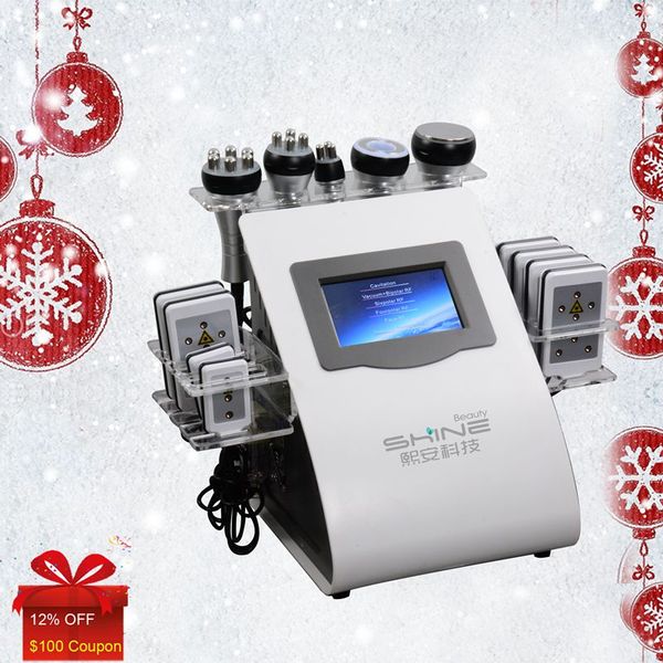 

2021 ultrasonic body cavitation lipo laser machine 6 in 1 rf vacuum radio frequency cellulite removal salon spa equipment