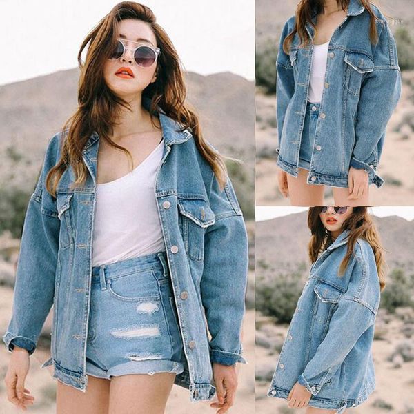 

2020 women basic coat denim jacket women winter denim jacket for jeans coat loose fit casual style#31, Black;brown
