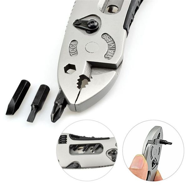 

utility tool fold knife travel camp plier wrench adjustable tool jaw screwdriver hike hunt survive kit multi fucntion spanner wmtsac