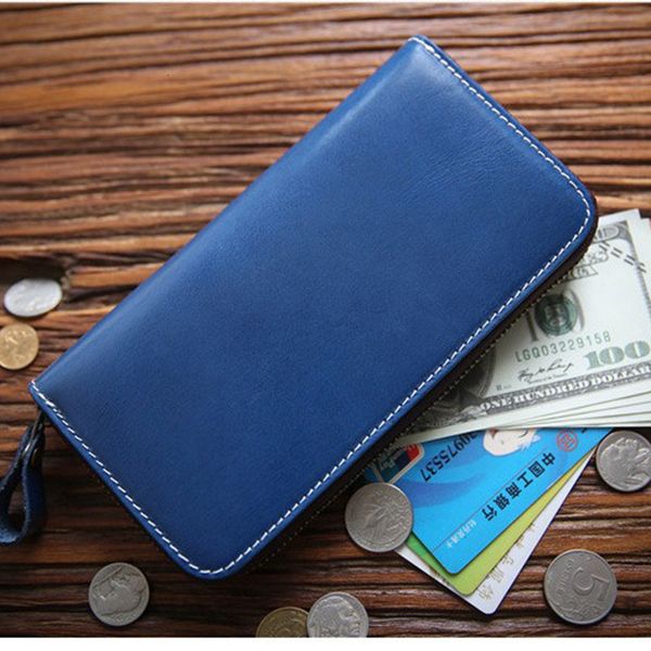 

luxury italy import genuine leather long men and women zipper wallet pure color nature cowhide purse fashion cardholder, Red;black