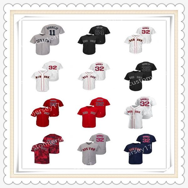 

custom men women youth boston red sox 32 matt barnes 23 michael chavis 11 luis aparicio player baseball jerseys, Blue;black