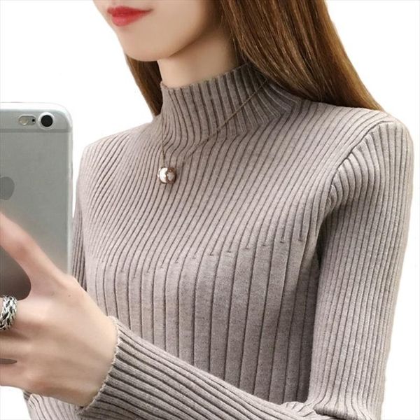 

женские водолазки свитера стритвальки джемпер сплошной цвет с длинным рукавом женские топы одежда вскользь вязание пуловеры черный, White;black