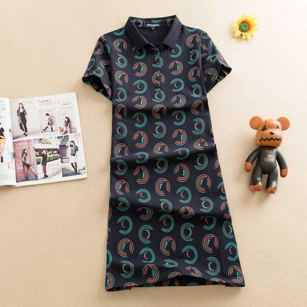 

new printed flower polos casual dresses de festa female summer loose slim clothing one piece dress plus size ete vestidos1, Black;gray