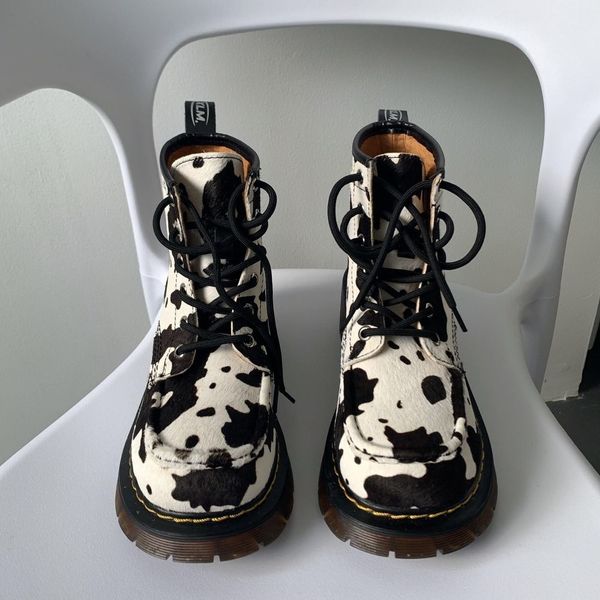 

natascha motorcycle autumn/winter fashion round toe martin women comfortable square heel female boots, Black