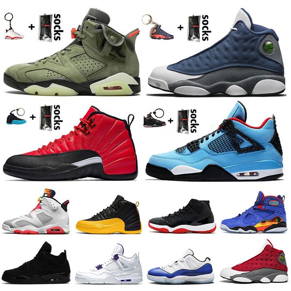 

travis 6 6s 4 4s 2020 red flint 13 13s flu game 12s bred 11s mens womens basketball shoes doernbecher 8s trainers sneakers