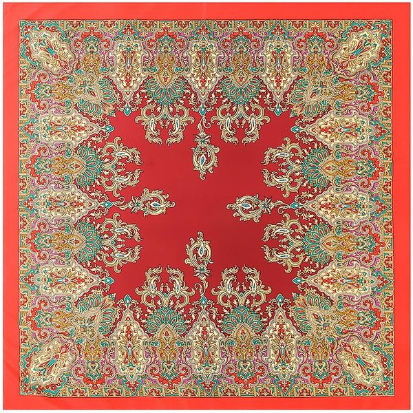 

100см 100% шелковый шарф женские оборудованы испания checkew paisley print квадратные шарфы шейный декор женские фольчус шелк hijab lady buf, Black