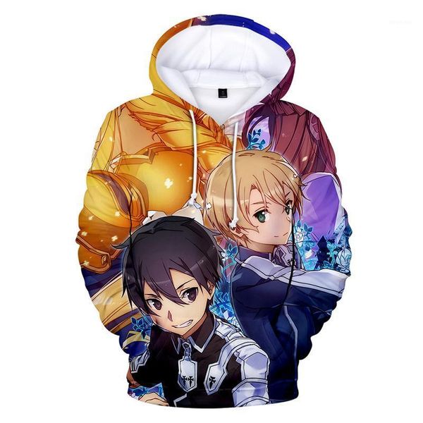 

sao hoodie sword art online 3d print hooded casual sweatshirt men women fashion anime 3d hoodies sword art online pullover1, Black